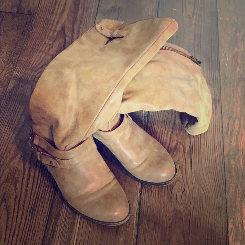 Tall brown boots